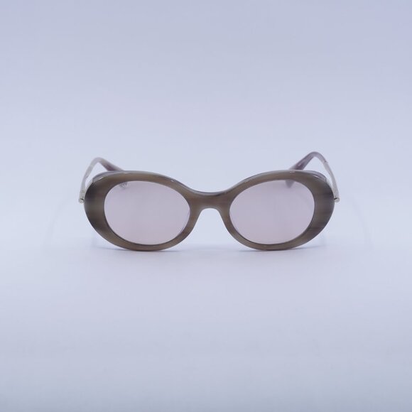 MaxMara MALIBU10 MM0080 60G Sunglasses Beige Oval Frame, Brown Lenses - Picture 7 of 10